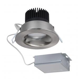 SATCO/NUVO SPRINT 12W LED Direct Wire Downlight 3.5 Inch 3000K 120V Dimmable Round Remote Driver Brushed Nickel (S11632)