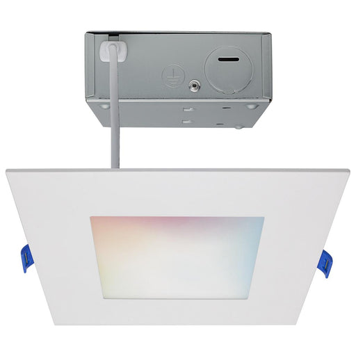 SATCO/NUVO 12W LED Direct Wire Low Profile Downlight 6 Inch Square Starfish IOT Tunable White And RGB 120V 90 CRI White Finish (S11563)