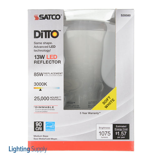 SATCO/NUVO 13W BR40 LED 3000K Medium Base 120V (S28580)