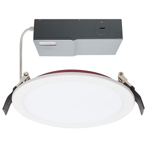 SATCO/NUVO 13W LED Fire Rated 6 Inch Direct Wire Downlight Round Flat Lens CCT Selectable 2700K/3000K/3500K/4000K/5000K 120V Dimmable Remote Driver White (S11866)