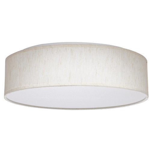 SATCO/NUVO 15 Inch CCT Selectable Fabric Drum LED Decor Flush Mount Fixture Beige Fabric Shade Acrylic Diffuser (62-998)