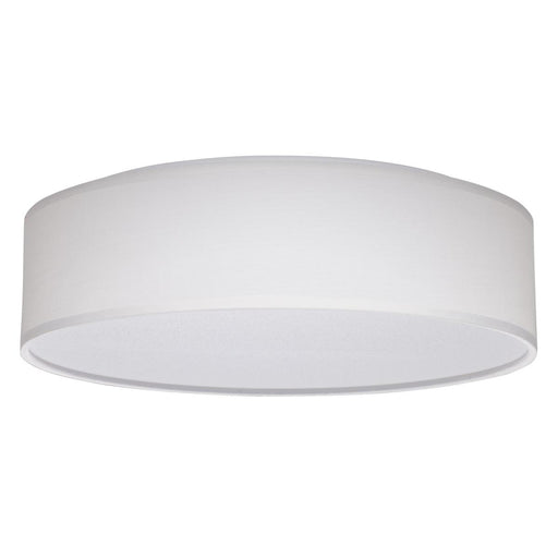 SATCO/NUVO 15 Inch CCT Selectable Fabric Drum LED Decor Flush Mount Fixture White Fabric Shade Acrylic Diffuser (62-999)