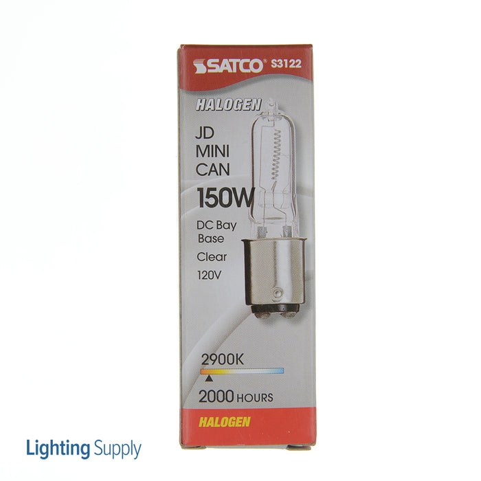 SATCO/NUVO 150Q/CL/DC 150W Halogen T4 1/2 Clear 2000 Hours 2700Lm DC Bay Base 120V 2900K (S3122)