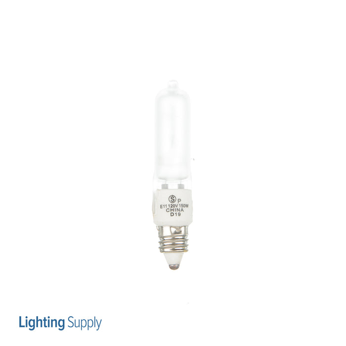 SATCO/NUVO 150Q/F/MC 150W Halogen T4 1/2 Frosted 2000 Hours 2430Lm Miniature Candelabra Base 120V 2900K (S1917)