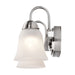 SATCO/NUVO 15W LED 2-Light Vanity Fixture 3000K Brushed Nickel With Alabaster Glass (62-1568)