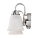 SATCO/NUVO 15W LED 2-Light Vanity Fixture 3000K Brushed Nickel With Alabaster Glass (62-1568)