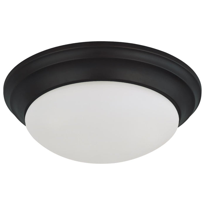 SATCO/NUVO 18W Flush Mount Twist And Lock Fixture LED 12 Inch Matte Black Finish Frosted Glass 1500Lm 3000K 90 CRI  (62-687)