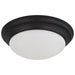SATCO/NUVO 18W Flush Mount Twist And Lock Fixture LED 12 Inch Matte Black Finish Frosted Glass 1500Lm 3000K 90 CRI  (62-687)
