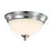 SATCO/NUVO 19W 11 Inch LED Flush Mount Fixture 3000K Dimmable Brushed Nickel Frosted Glass (62-1562)