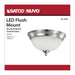 SATCO/NUVO 19W 11 Inch LED Flush Mount Fixture 3000K Dimmable Brushed Nickel Frosted Glass (62-1562)