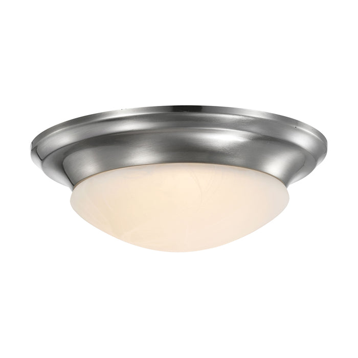 SATCO/NUVO 19W 11 Inch LED Twist And Lock Flush Mount Fixture Dimmable Brushed Nickel Frosted Glass (62-1563)