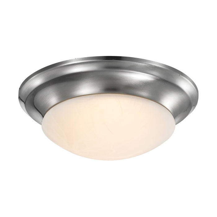 SATCO/NUVO 19W 11 Inch LED Twist And Lock Flush Mount Fixture Dimmable Brushed Nickel Frosted Glass (62-1563)