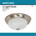 SATCO/NUVO 2-Light 13 Inch Flush Mount Alabaster Glass Color Retail Packaging (60-6001)