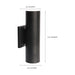 SATCO/NUVO 2-Light LED Large Up And Down Sconce Fixture Black Finish 20W 120/277V 3000K (62-1144R1)