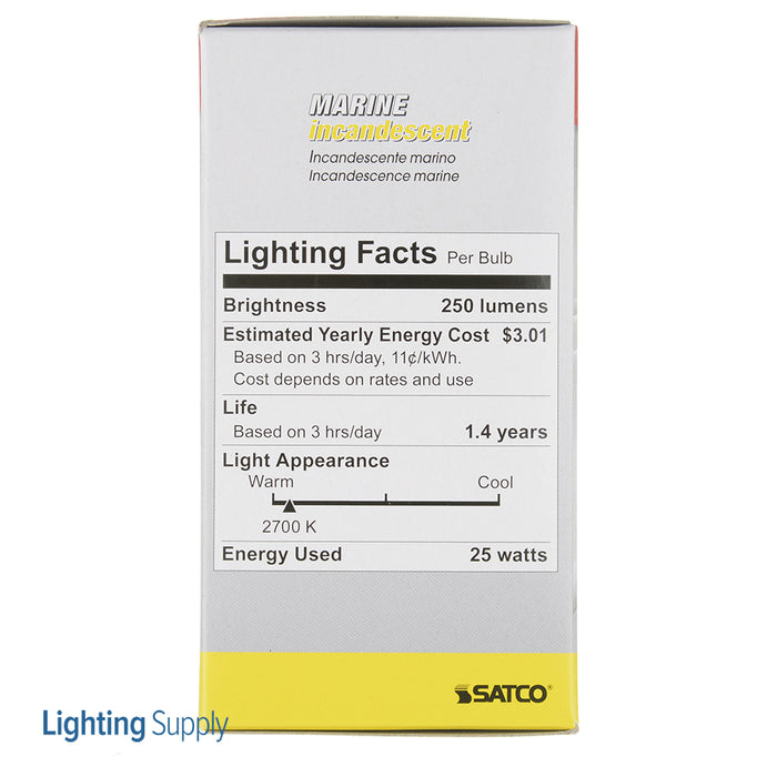 SATCO/NUVO 25A19/F/12V 25W A19 Incandescent Frost 1500 Hours 250Lm Medium Base 12V 2700K (S5010)