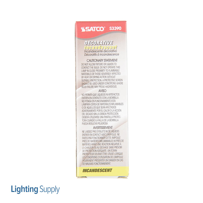 SATCO/NUVO 25BA9 1/2 25W BA9 1/2 Incandescent Clear 1500 Hours 220Lm European Base 120V 2700K (S3390)