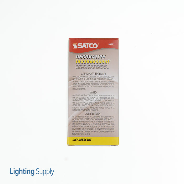 SATCO/NUVO 25F10/W 25W F10 Incandescent White 1500 Hours 185Lm Candelabra Base 120V 2700K (S3372)