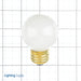 SATCO/NUVO 25G16 1/2/W 25W G16 1/2 Incandescent Gloss White 1500 Hours 180Lm Medium Base 120V 2700K (S3841)