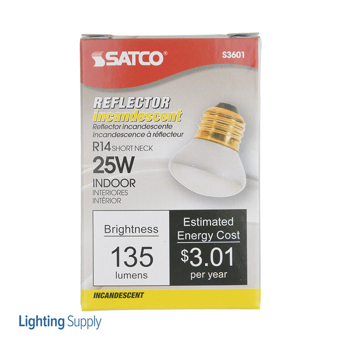 SATCO/NUVO 25R14 25W R14 Stubby Incandescent Clear 1500 Hours 135Lm Medium Base 120V 2700K (S3601)