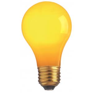 SATCO/NUVO 25W A19 Incandescent Ceramic Yellow 1000 Hours 30Lm Medium Base 130V (S6093)