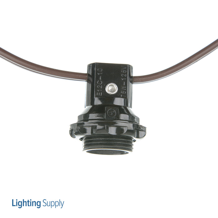 SATCO/NUVO 3-Light Phenolic Threaded Candelabra Harness Set 1-1/4 Inch With Shoulder And Phenolic Ring 6 Inch Centers 18 Inch Tail 75W 125V (80-1474)