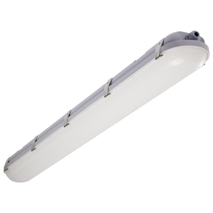 SATCO/NUVO 4 Foot Vapor Proof Linear Fixture CCT/Wattage Selectable 3000K/4000K/5000K 40W/50W/60W 0-10V Dimming 120-347V (65-821R1)