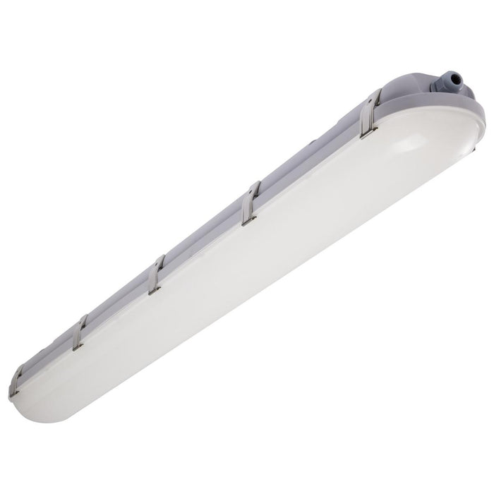 SATCO/NUVO 4 Foot Vapor Tight Linear Fixture With Integrated Microwave Sensor CCT And Wattage Selectable 40W/50W/60W 3000K/4000K/5000K (65-824R1)