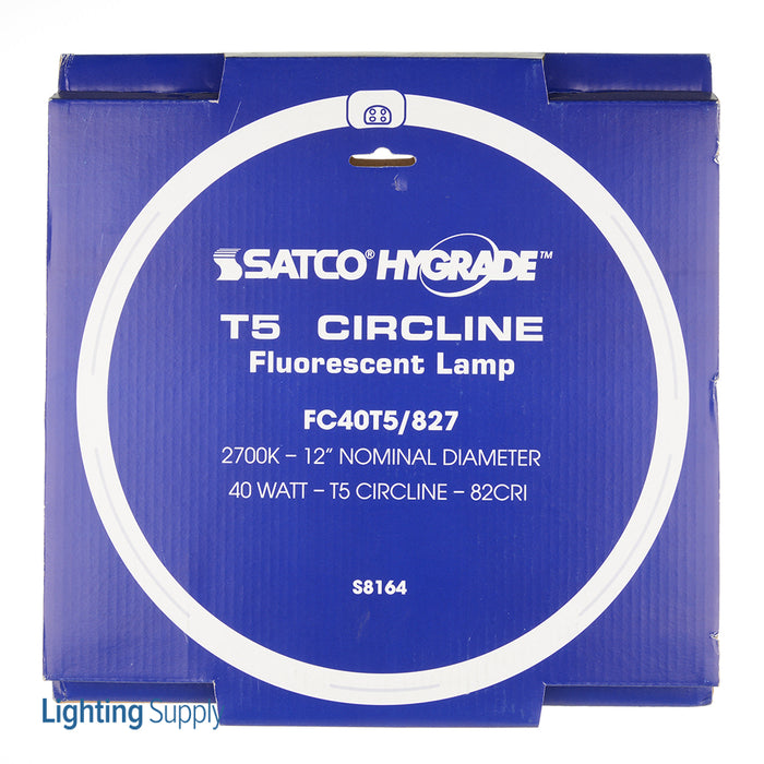 SATCO/NUVO HyGrade 40W T5 Circline Fluorescent 2700K Warm White 82 CRI 4-Pin Base (S8164)