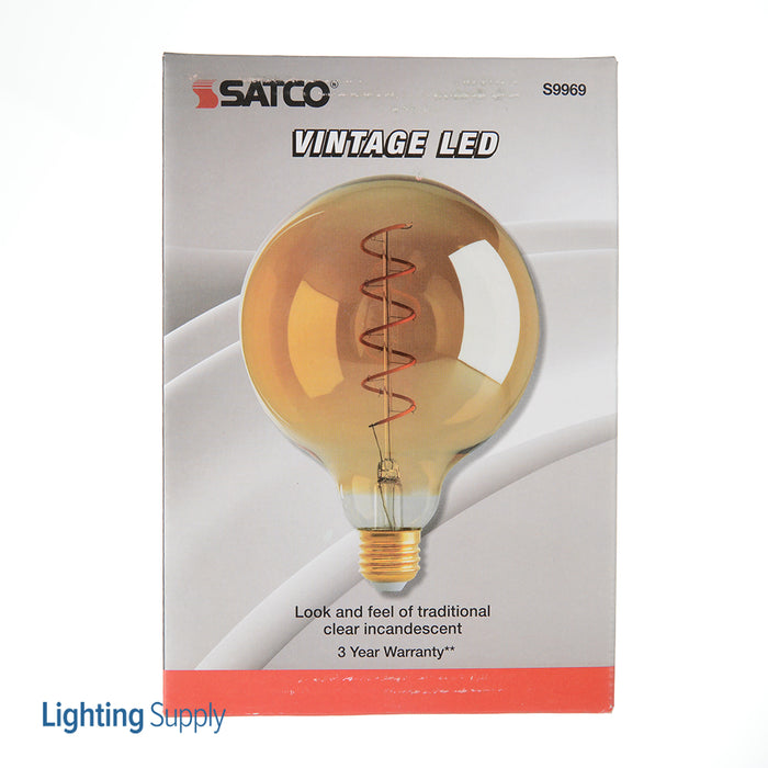 SATCO/NUVO 4G40/SPIRAL/LED/AMB/120V 4.5W G40 LED Amber Medium Base 2000K 240Lm 120V (S9969)