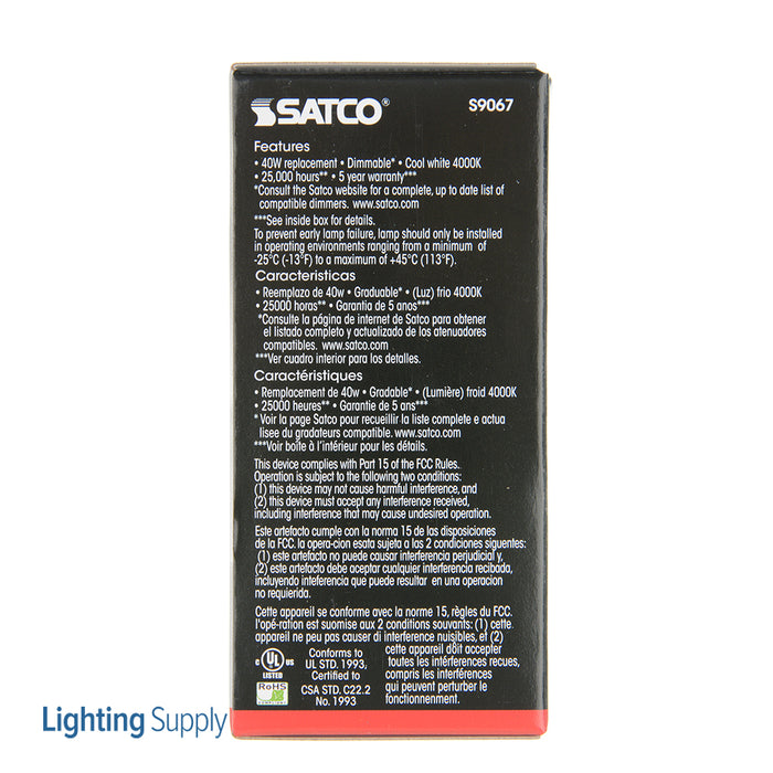 SATCO/NUVO 5.5A15/LED/4000K/E17/120V 5.5W A15 LED 4000K E17 Intermediate Base 230 Degree Beam Spread 120V (S9067)