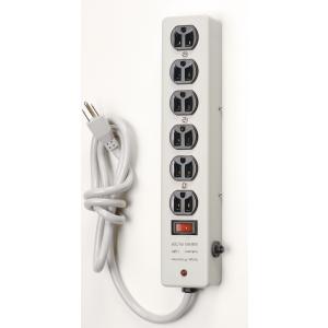 SATCO/NUVO 6 Outlet Professional Metal Surge Strip 4 Foot Cord 14/3 SJT Indoor Use Only 540 Joules 15A-120V 1800W (91-222)