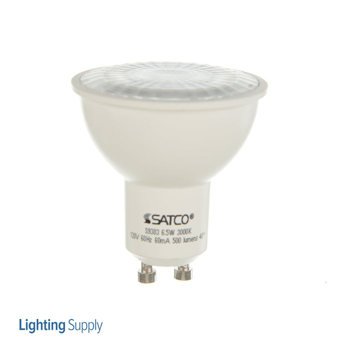 SATCO/NUVO 6.5MR16/LED/40&#039;/30K/120V/GU10 6.5W LED MR16 LED 3000K 40 Degree Beam Spread GU10 Base 120V (S9383)
