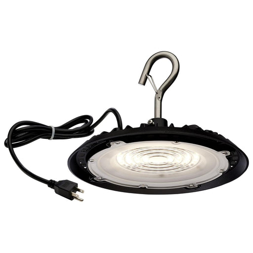 SATCO/NUVO 60W Hi-Pro Shop Light With Plug 8 Inch 5000K Black Finish 120V (65-962)