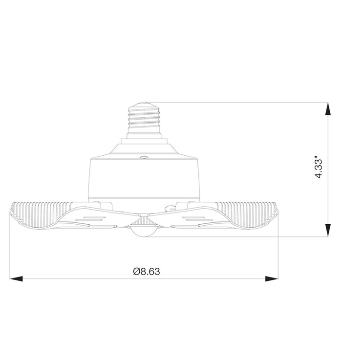 SATCO/NUVO 60W LED Motion Sensor Utility Light 4000K Medium Base Adjustable Beam Angle 100-277V (S13119)