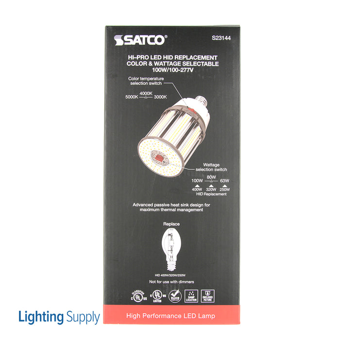 SATCO/NUVO 63W/80W/100W Wattage Selectable LED HID Replacement CCT Selectable 3000K/4000K/5000K Extended Mogul Base 100-277V (S23144)