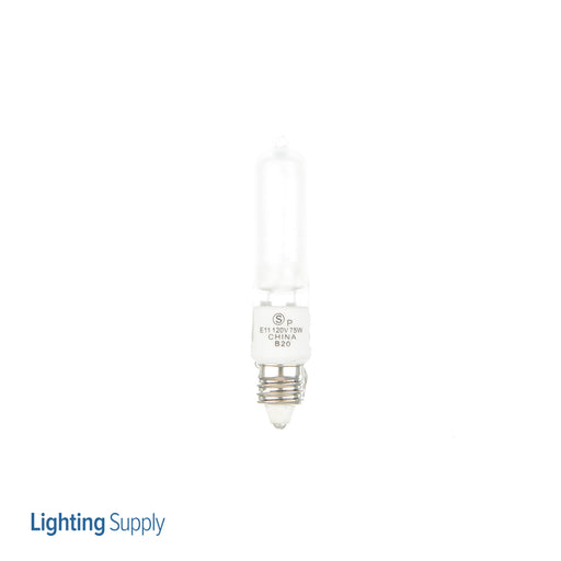 SATCO/NUVO 75Q/F/MC 75W Halogen T4 Frosted 2000 Hours 1125Lm Miniature Candelabra Base 120V 2900K (S1915)