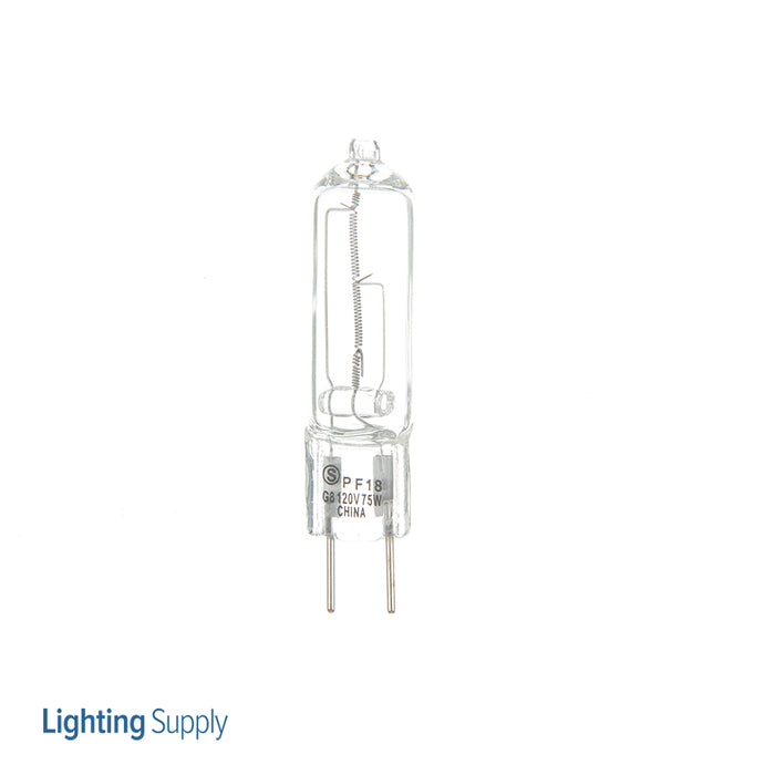 SATCO/NUVO 75T4/CL/G8 75W Halogen T4 Clear 2000 Hours 1250Lm Bi-Pin G8 Base 120V 2900K (S4613)