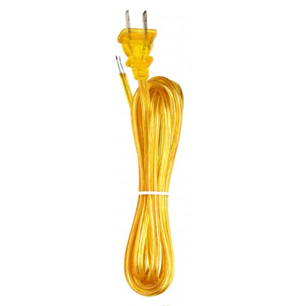 SATCO/NUVO 8 Foot 18/2 SPT-2 Clear Gold Cord (80-2374)