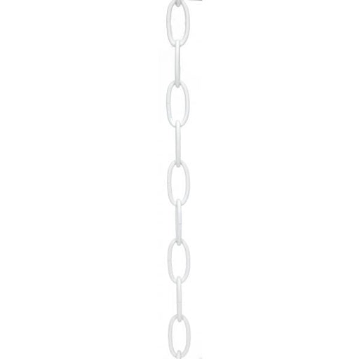 SATCO/NUVO 8 Gauge Chain Textured White Finish 1-1/2 Inch Link X 7/8 Inch Link X 1/8 Inch Thick 1 Yard Length 24 Yards Per Carton 35 Pounds Maximum (25-1072)