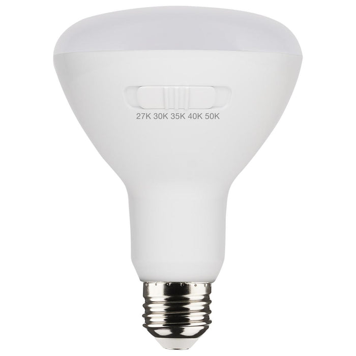 SATCO/NUVO 8.5W BR30 LED Medium Base CCT Selectable 2700K/3000K/3500K/4000K/5000K 700Lm White Finish 90 CRI 120V 6-Pack (S11780)