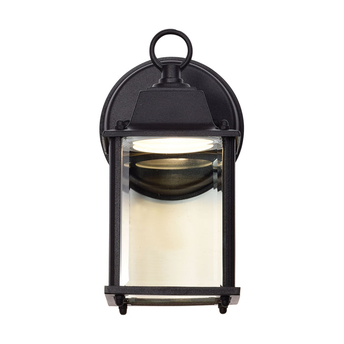 SATCO/NUVO 8W 3000K LED Cube Lantern Black Finish Clear Beveled Glass (62-1571)