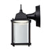 SATCO/NUVO 8W 3000K LED Cube Lantern Black Finish Clear Beveled Glass (62-1571)