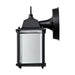 SATCO/NUVO 8W 3000K LED Cube Lantern Black Finish Clear Beveled Glass (62-1571)
