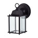 SATCO/NUVO 8W 3000K LED Cube Lantern Black Finish Clear Beveled Glass (62-1571)