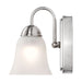 SATCO/NUVO 8W LED 1-Light Vanity Fixture 3000K Brushed Nickel With Alabaster Glass (62-1567)