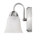 SATCO/NUVO 8W LED 1-Light Vanity Fixture 3000K Brushed Nickel With Alabaster Glass (62-1567)