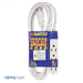 SATCO/NUVO 9 Foot Extension Cord White Finish 16/3 SJT Indoor Only 13A-125V-1625W Rating (93-5047)