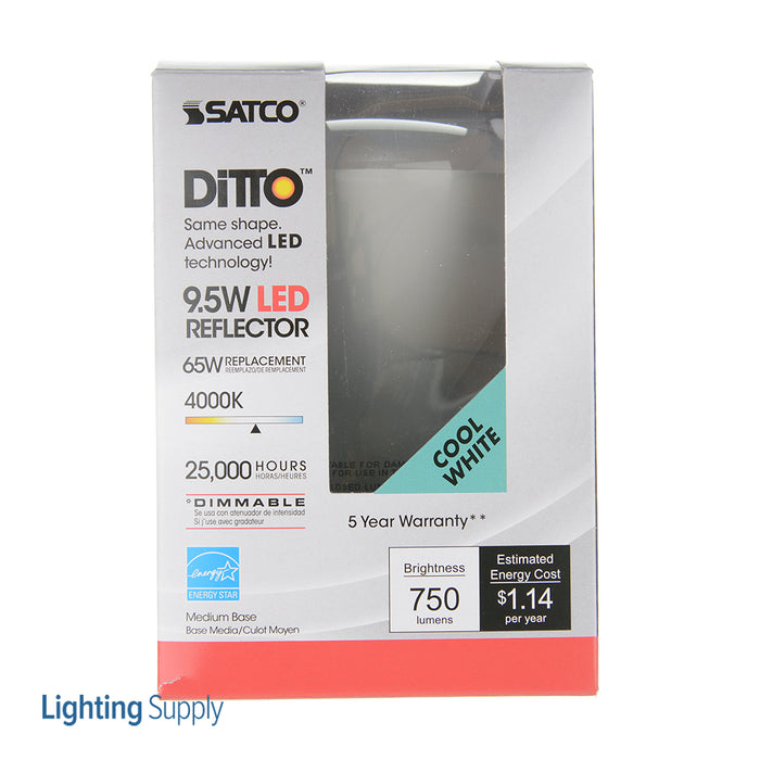 SATCO/NUVO 9.5BR30/LED/4000K/750L/120V/D 9.5W BR30 LED 105 Degree Beam Spread 4000K Medium Base 120V Dimmable (S9622)