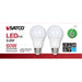 SATCO/NUVO 9.8W A19 LED Medium Base 2700K Frosted 220 Degree Beam Spread 120V 2-Pack Display Pack (S29699)