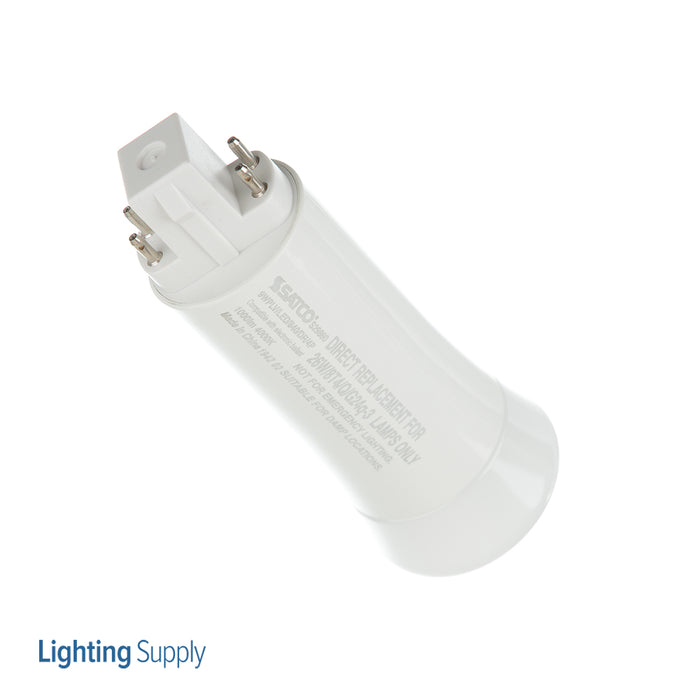 SATCO/NUVO 9WPLV/LED/840/DR/4P 9W LED PL 4-Pin 4000K 1000Lm G24Q Base 50000 Hours 120 Degree Beam Spread Type A Ballast Dependent (S29860)